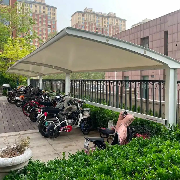 定洁县膜结构电动车棚